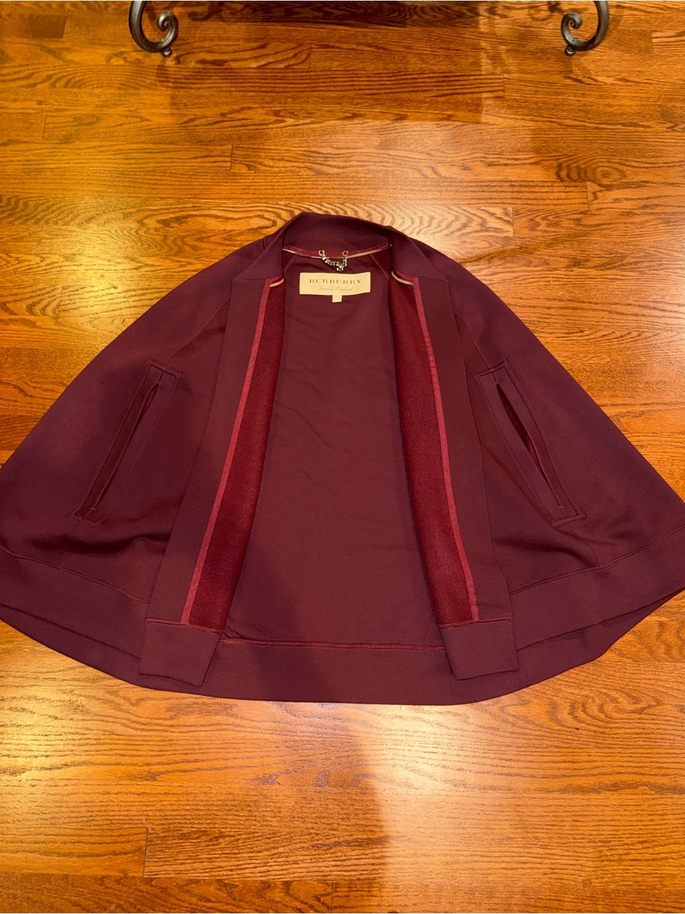 Burberry Women’s Burgundy Cape Jacket